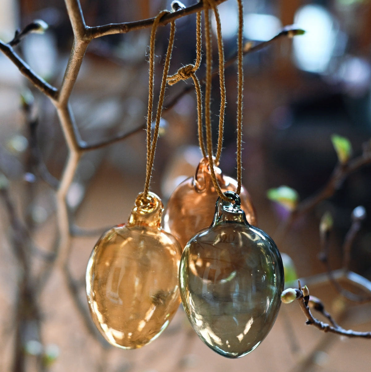 Glas-Eier für Osterzweige 3er-Pack