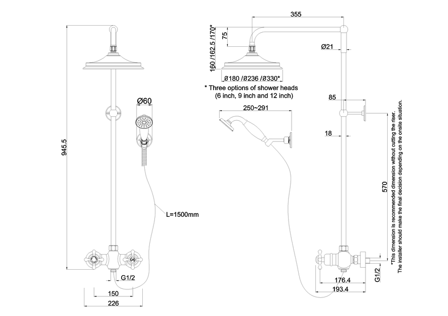 Duschset Burlington Eden kromat med termostat