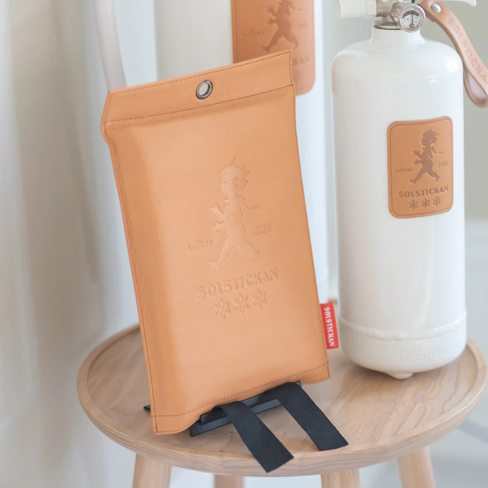 Solstickan Feuerdecke helles Leder