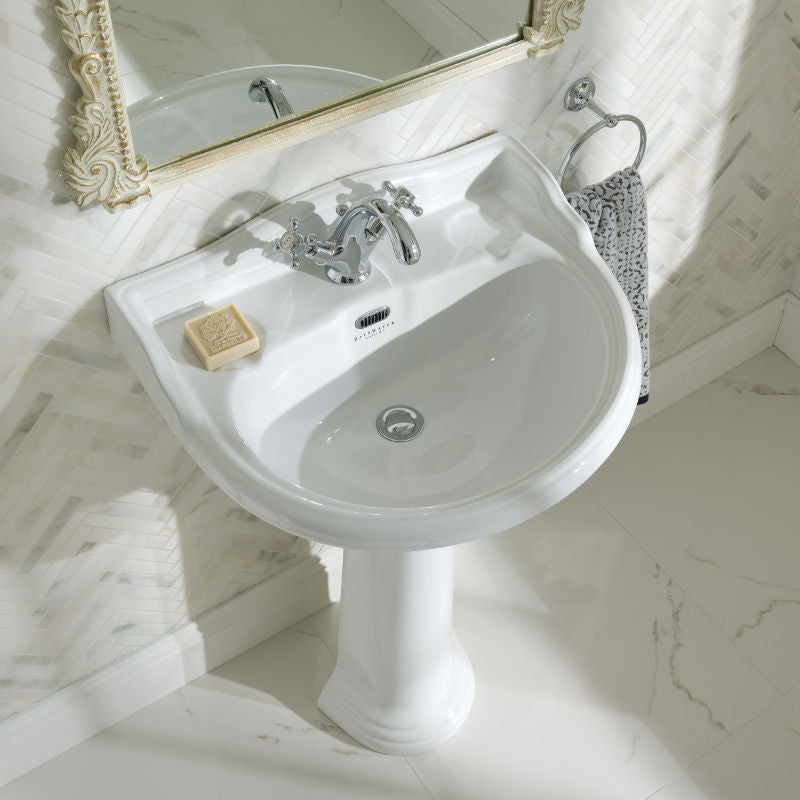 Porchester tvättställ med piedestal 60 cm