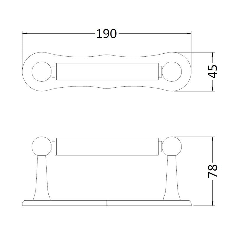 Victrion Toilettenpapierhalter Chrom