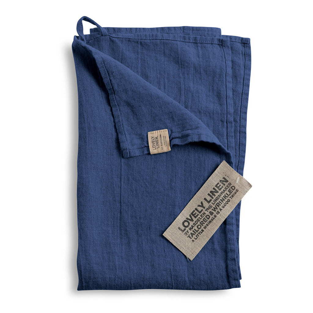 Leinenhandtuch Denim blau