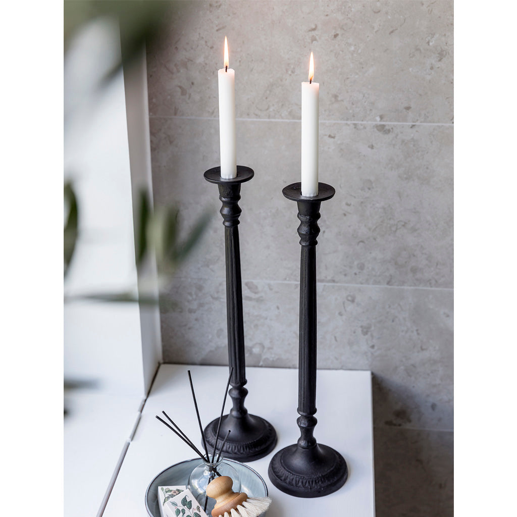 Set med tre ljusstakar i gjutjärn Zofia